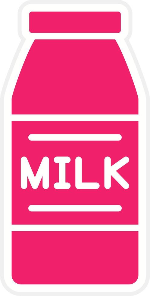 leite garrafa vetor ícone estilo