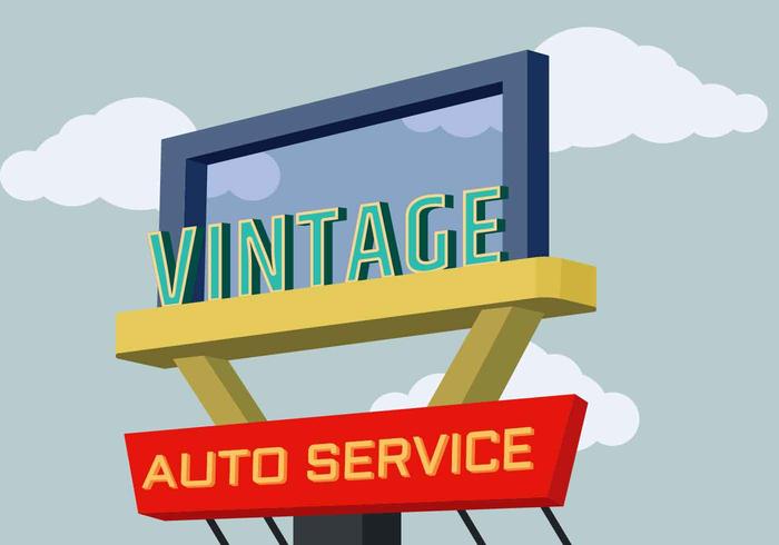 Ilustração Vintage Vector Signs