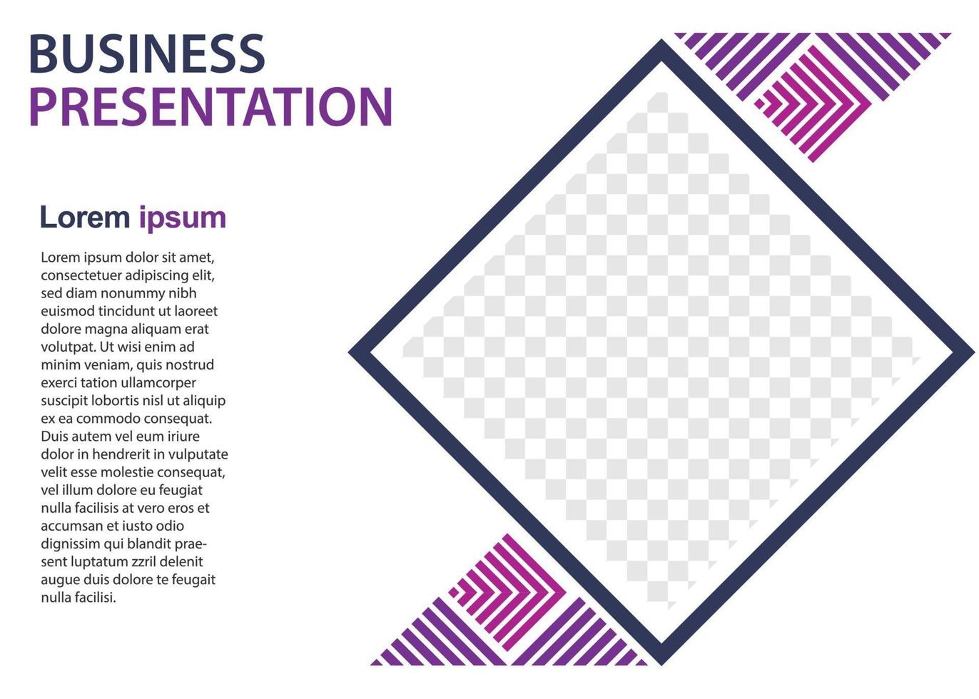 modelo de design de apresentação de negócios. perfeito para brochuras, promoção de marketing, infográficos, etc. vetor