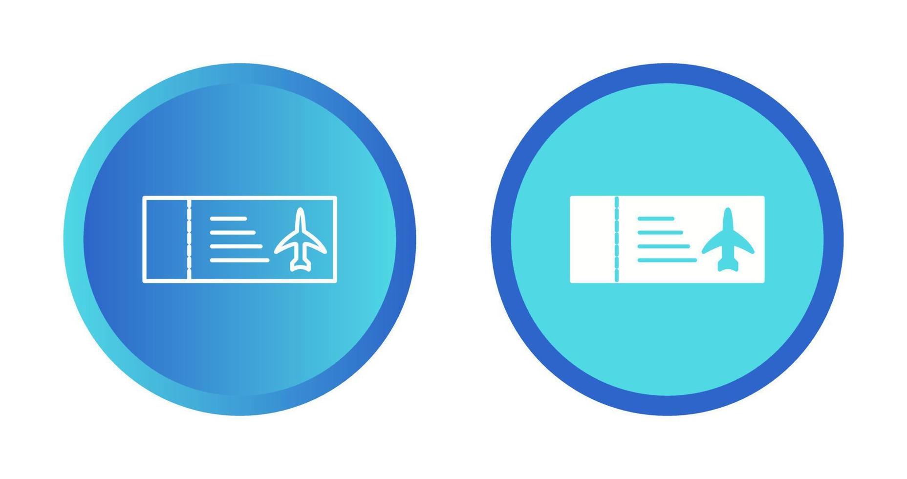 ícone de vetor de bilhetes de avião