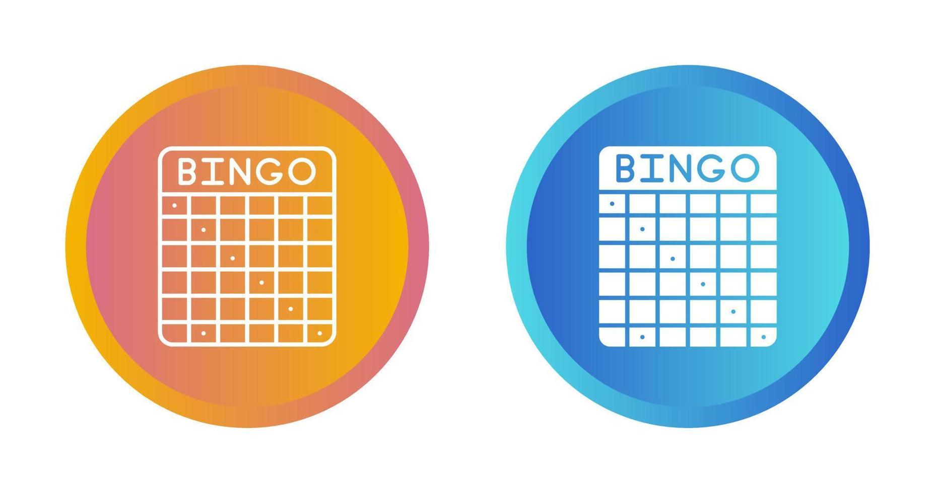 ícone de vetor de bingo