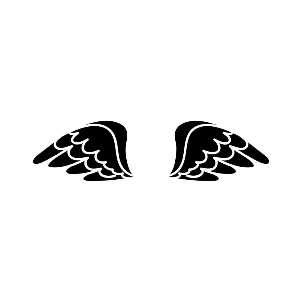 anjo asas ícone vetor. mosca ilustração placa coleção. piloto símbolo. asas logotipo. vetor