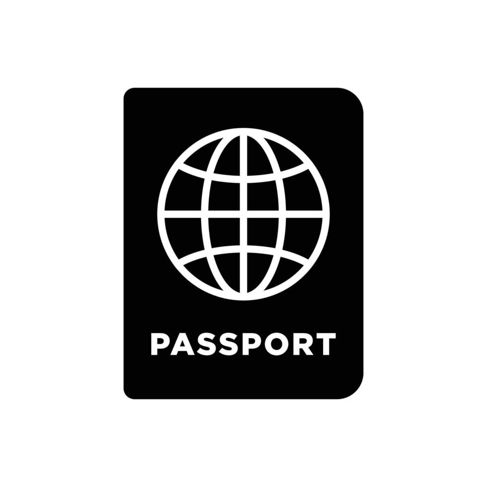 Passaporte ícone vetor Projeto modelo simples e moderno