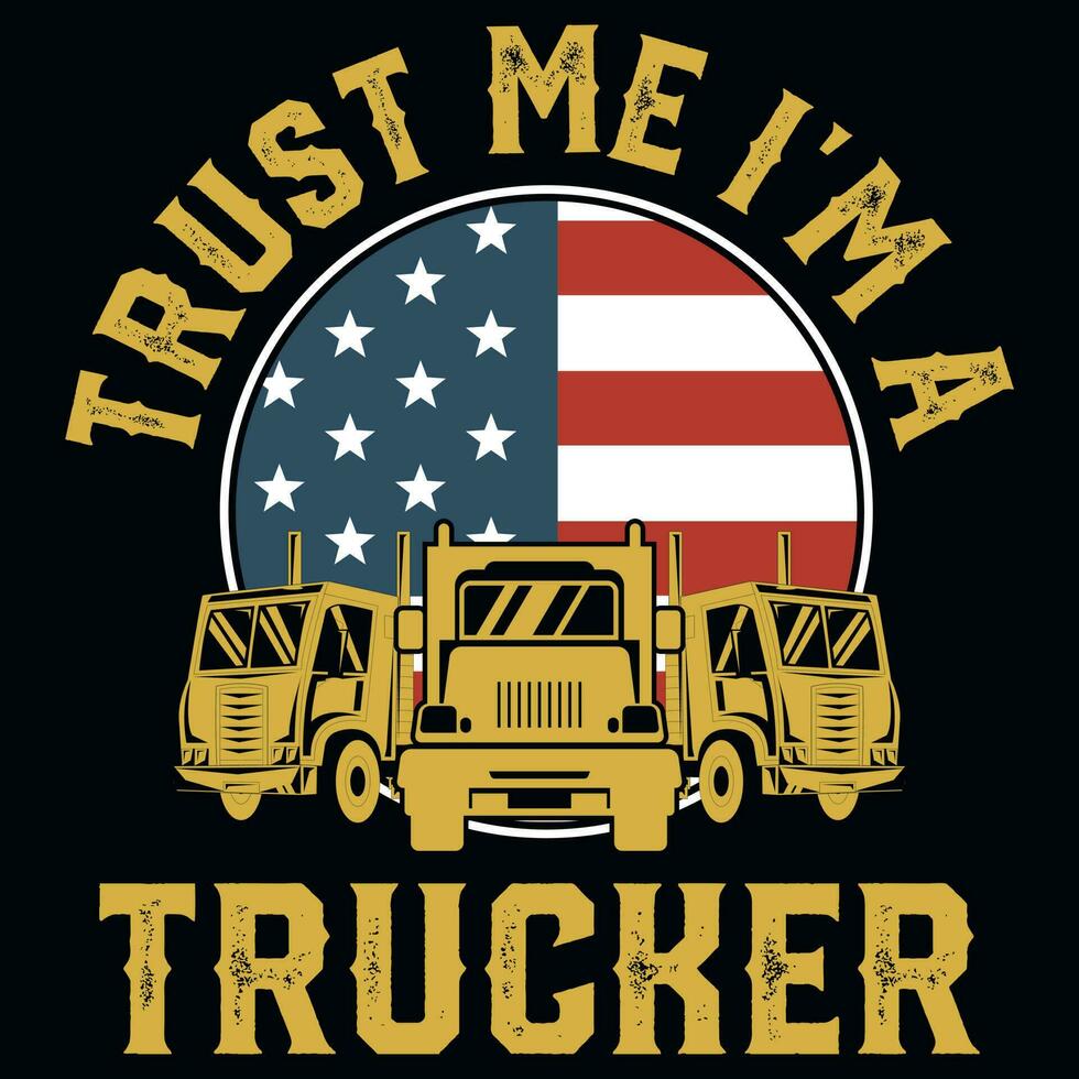 caminhão dirigindo ou tuckerman gráficos camiseta Projeto vetor