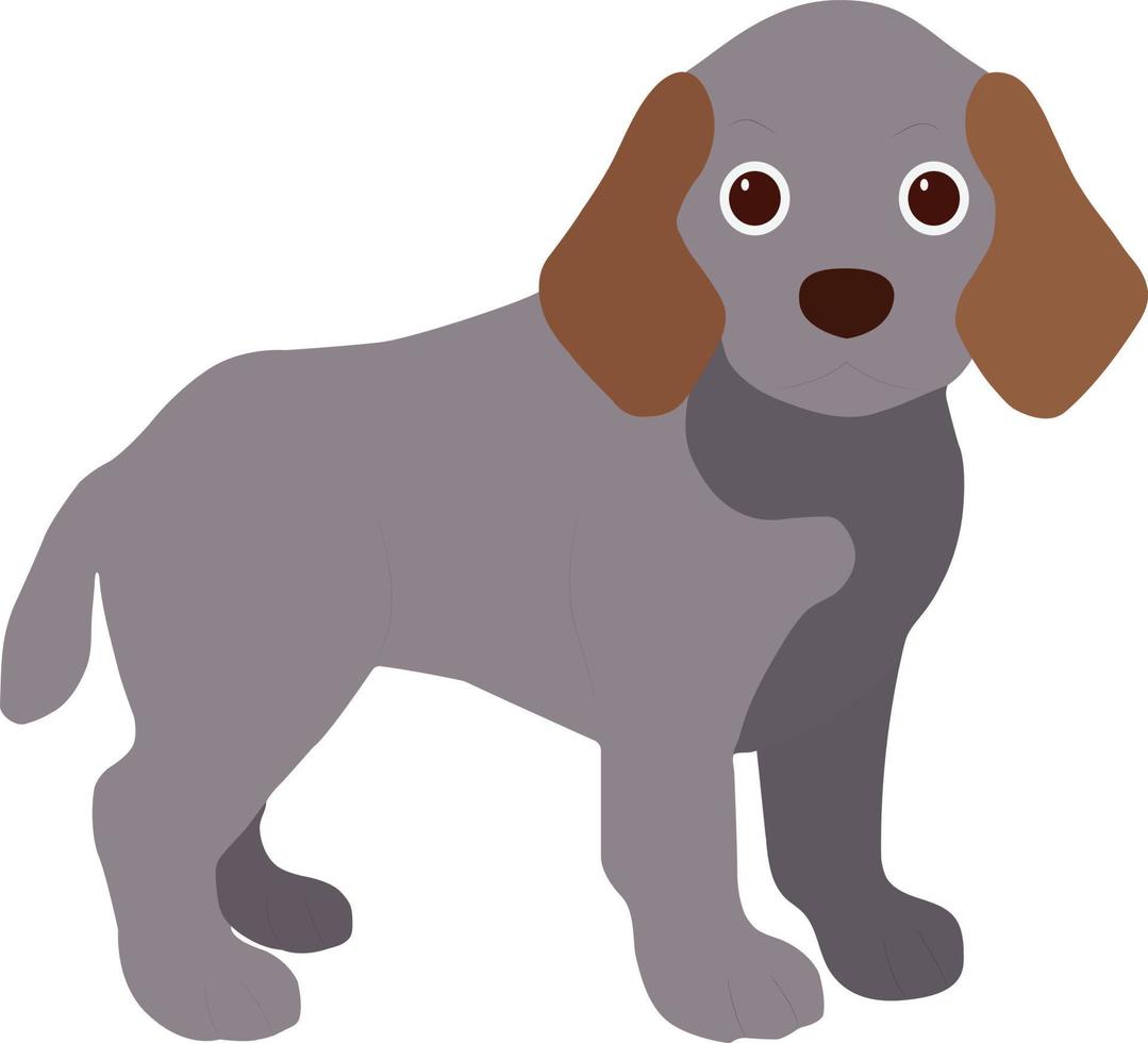 fofa cinzento cachorro clipart vetor