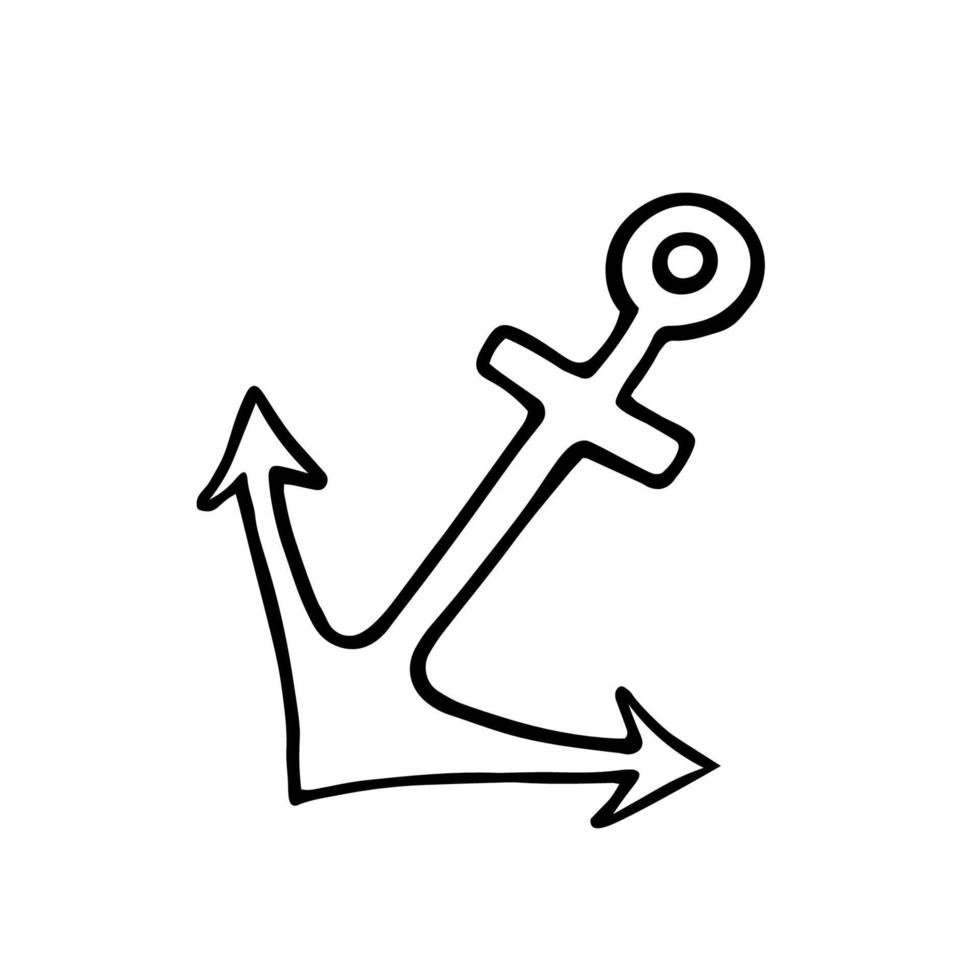âncora vetor ícone logotipo barco símbolo leme. simples ilustração gráfico Projeto