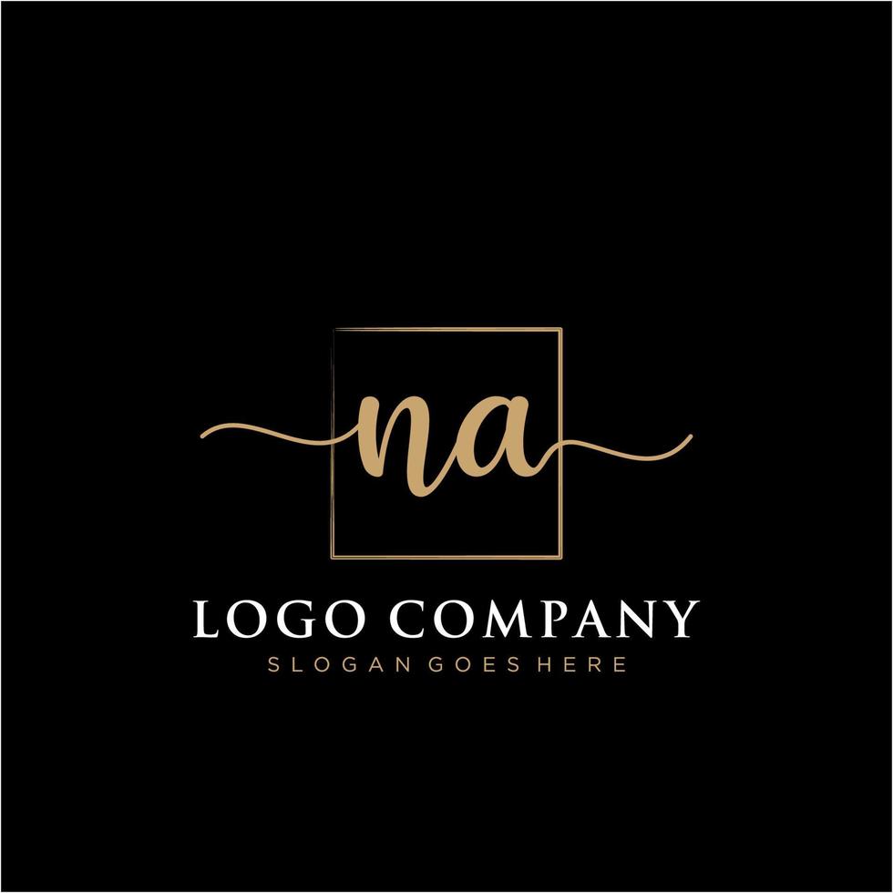 inicial n / D feminino logotipo coleções modelo. caligrafia logotipo do inicial assinatura, casamento, moda, joalheria, butique, floral e botânico com criativo modelo para qualquer companhia ou negócios. vetor