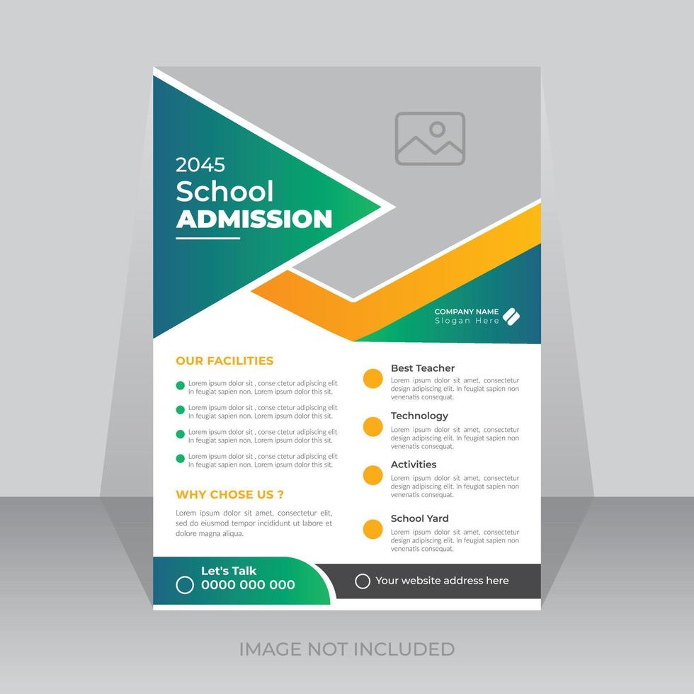 privado escola Educação admissão poster modelo Projeto vetor