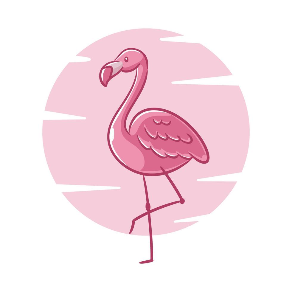 fofa flamingo animal desenho animado Projeto vetor