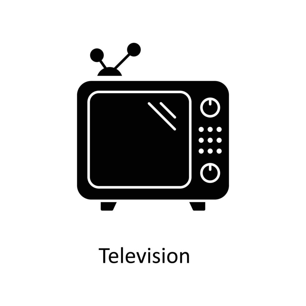 televisão vetor sólido ícones. simples estoque ilustração estoque