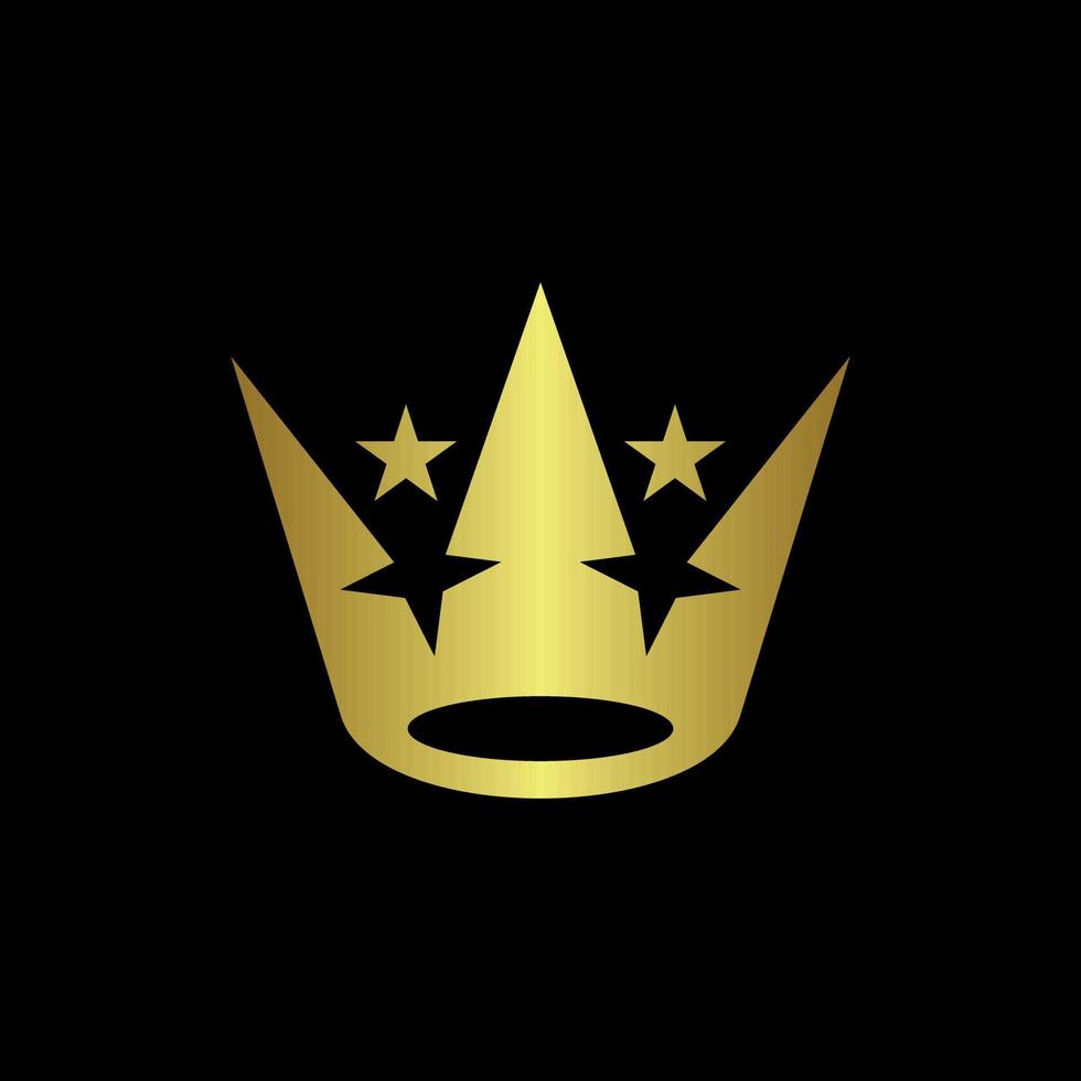 coroa rei Estrela luxo moderno logotipo vetor