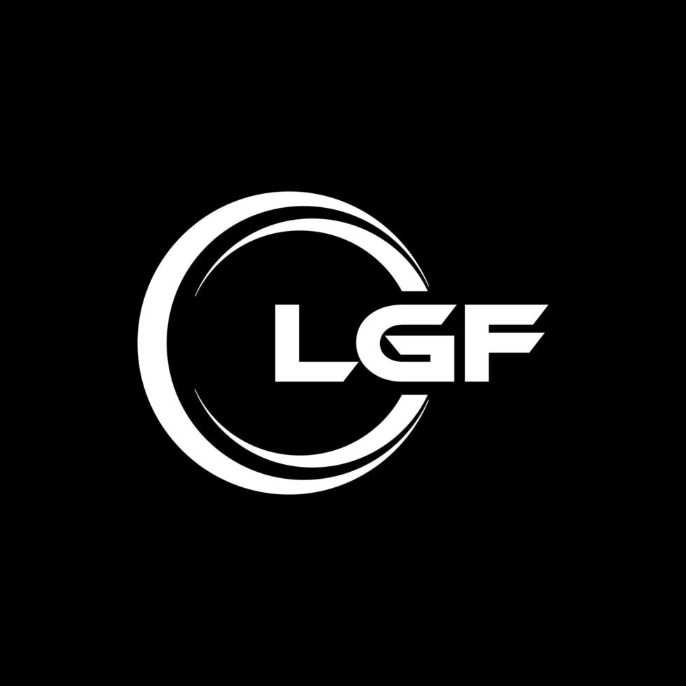 lgf carta logotipo Projeto dentro ilustração. vetor logotipo, caligrafia desenhos para logotipo, poster, convite, etc.