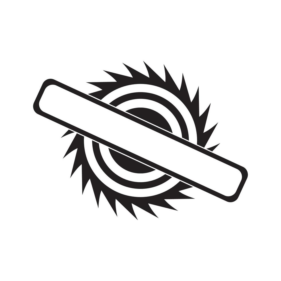 Serra ícone logotipo, ilustração modelo Projeto vetor