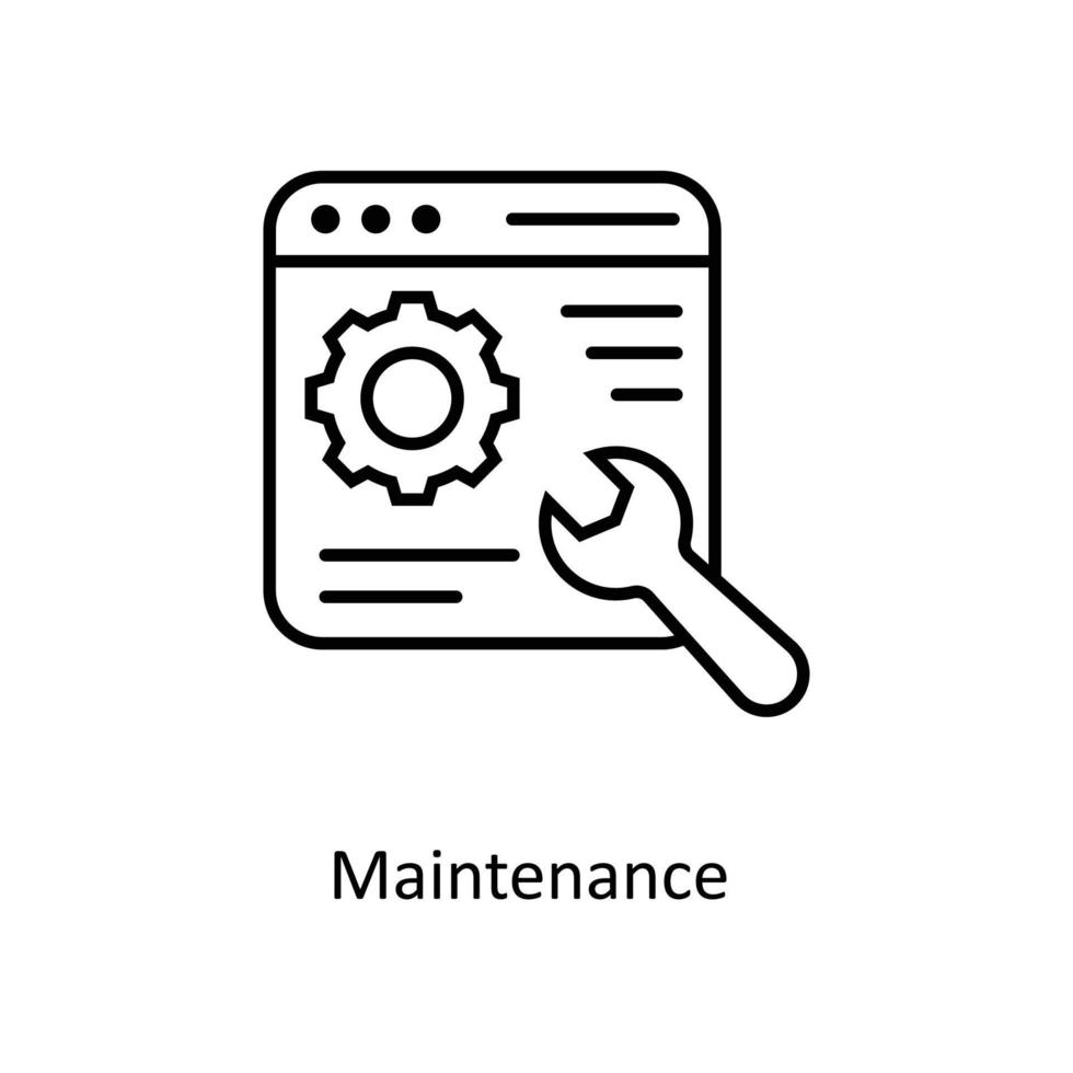 manutenção vetor esboço ícones. simples estoque ilustração estoque