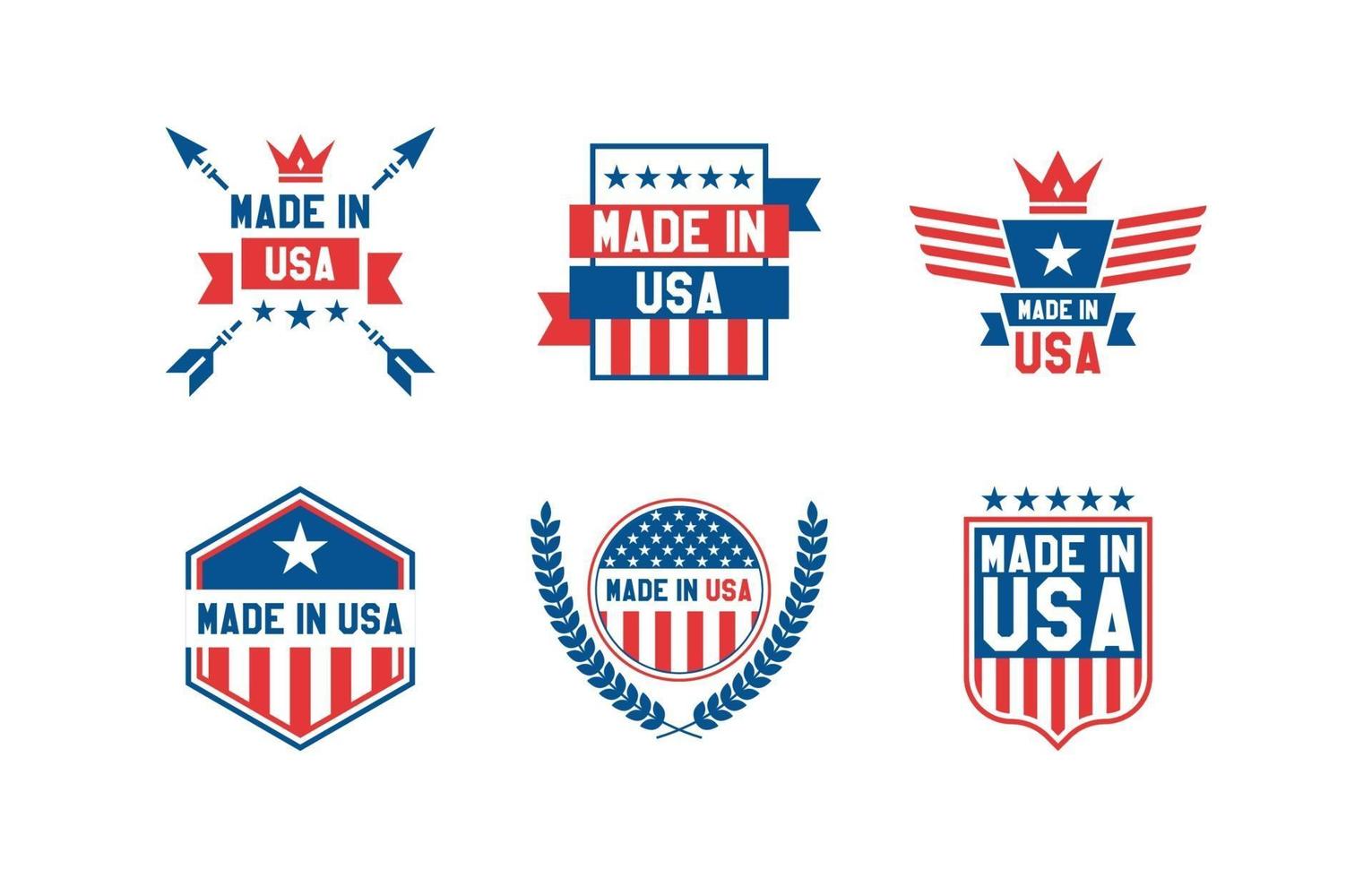 modelo de logotipo made in USA vetor