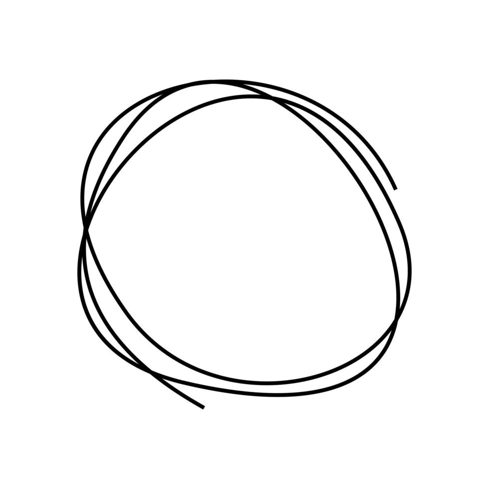 círculo desenhando a esboço vetor