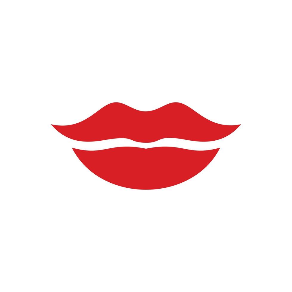 impressão do fêmea lábios em uma papel do vermelho cor vetor