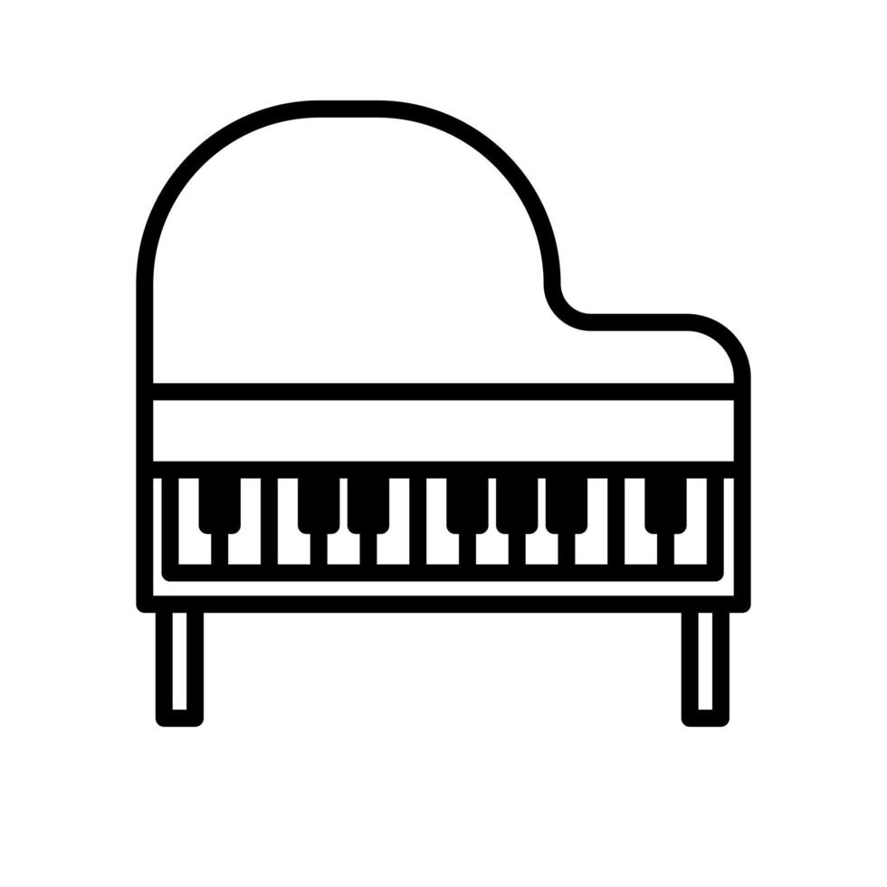 piano ícone vetor. piano ilustração placa. música símbolo. Solfejo logotipo. vetor