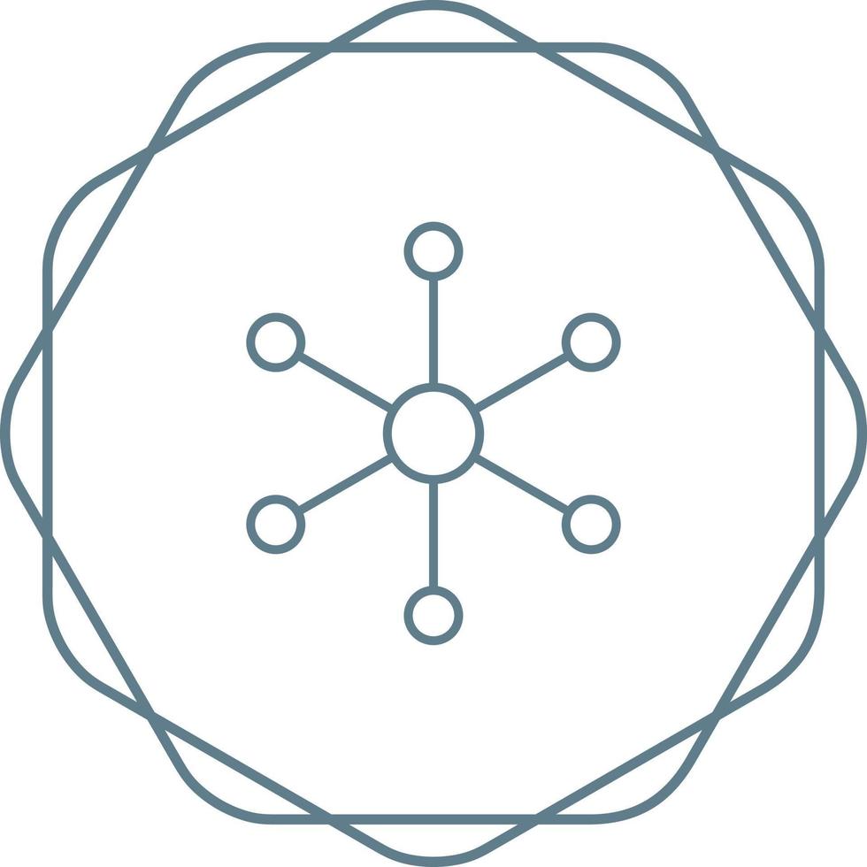 ícone de vetor de estrutura molecular