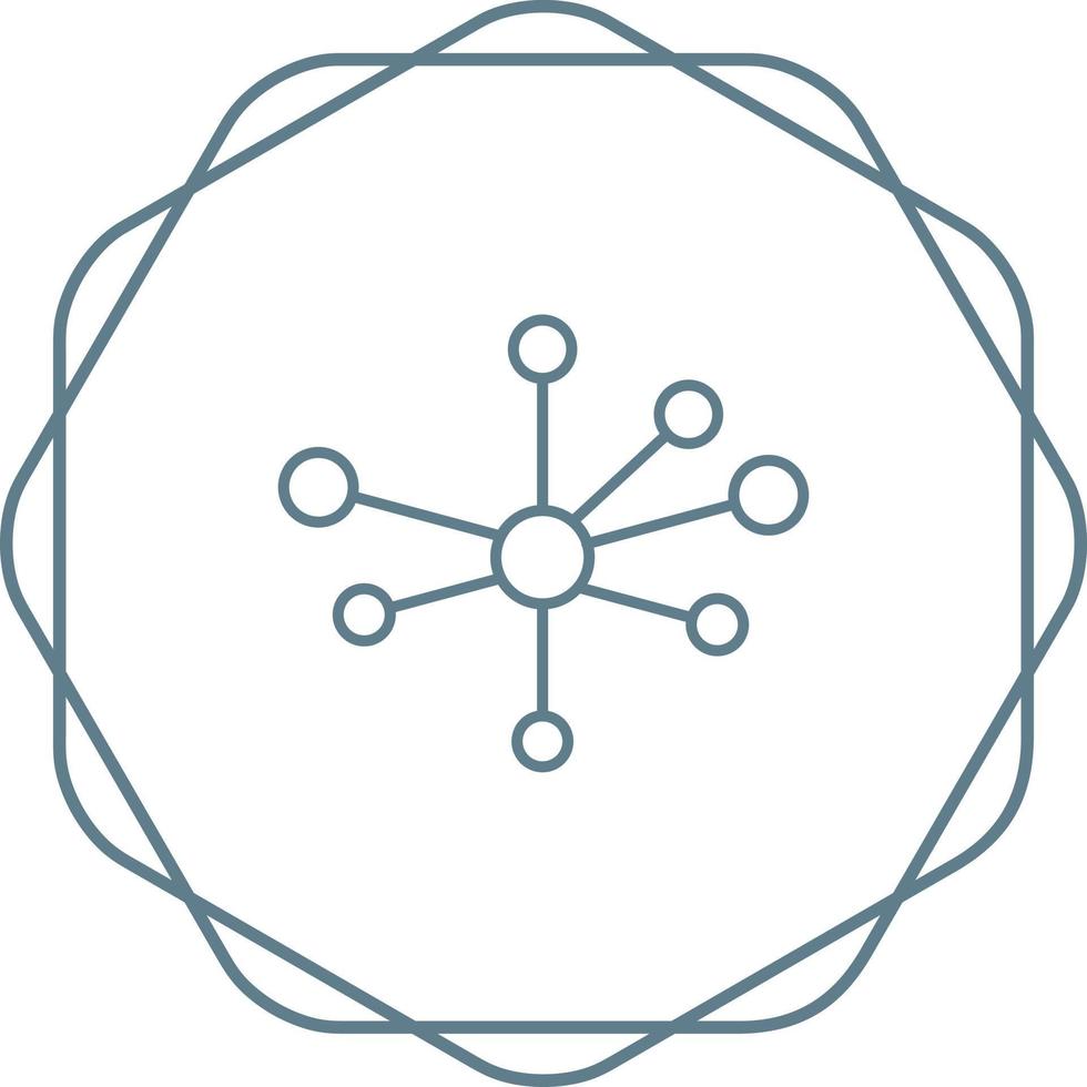 ícone de vetor de estrutura molecular