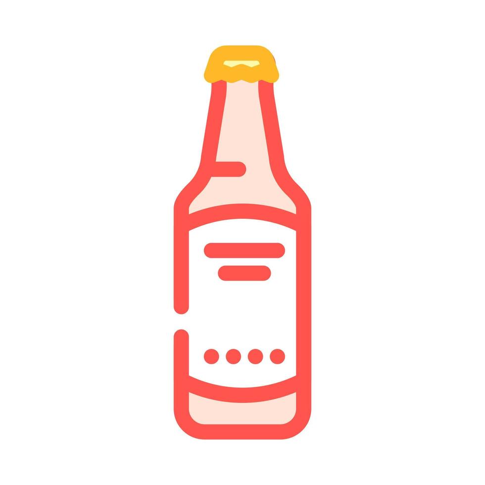 Cerveja beber garrafa cor ícone vetor ilustração