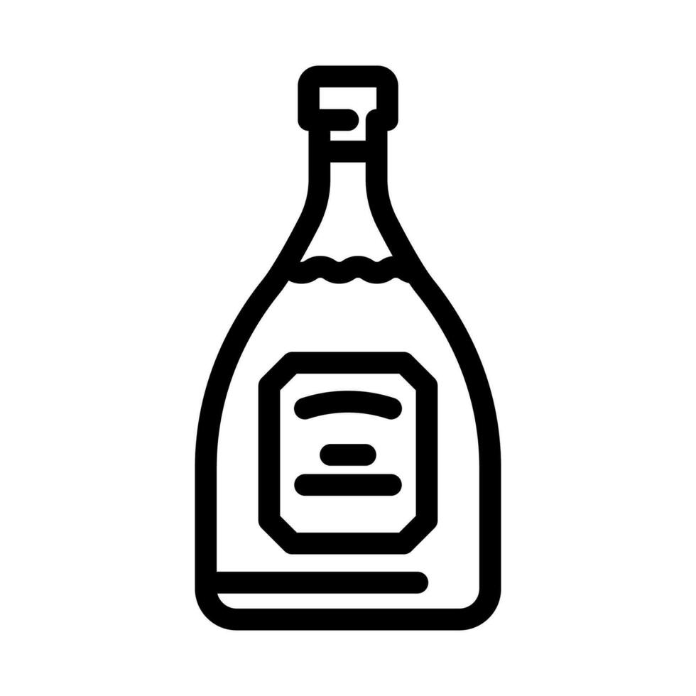 absinto beber garrafa linha ícone vetor ilustração