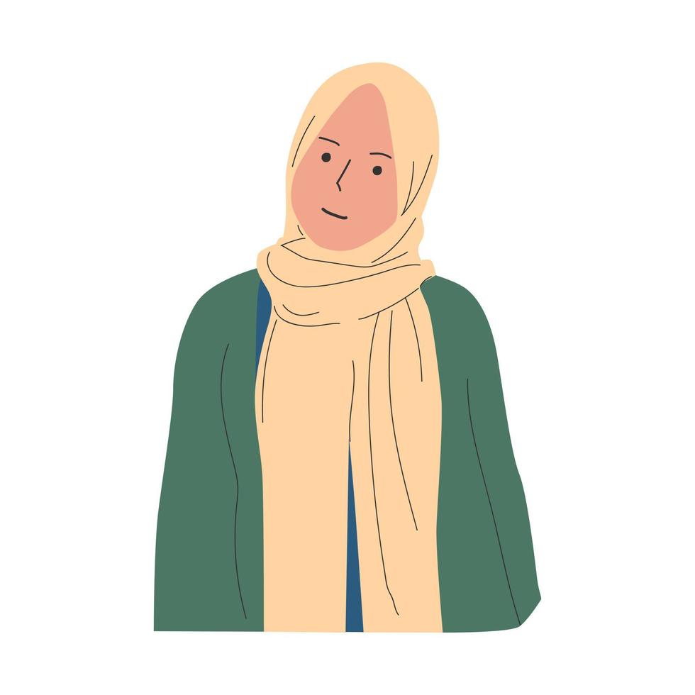 vetor ilustração do hijab mulher