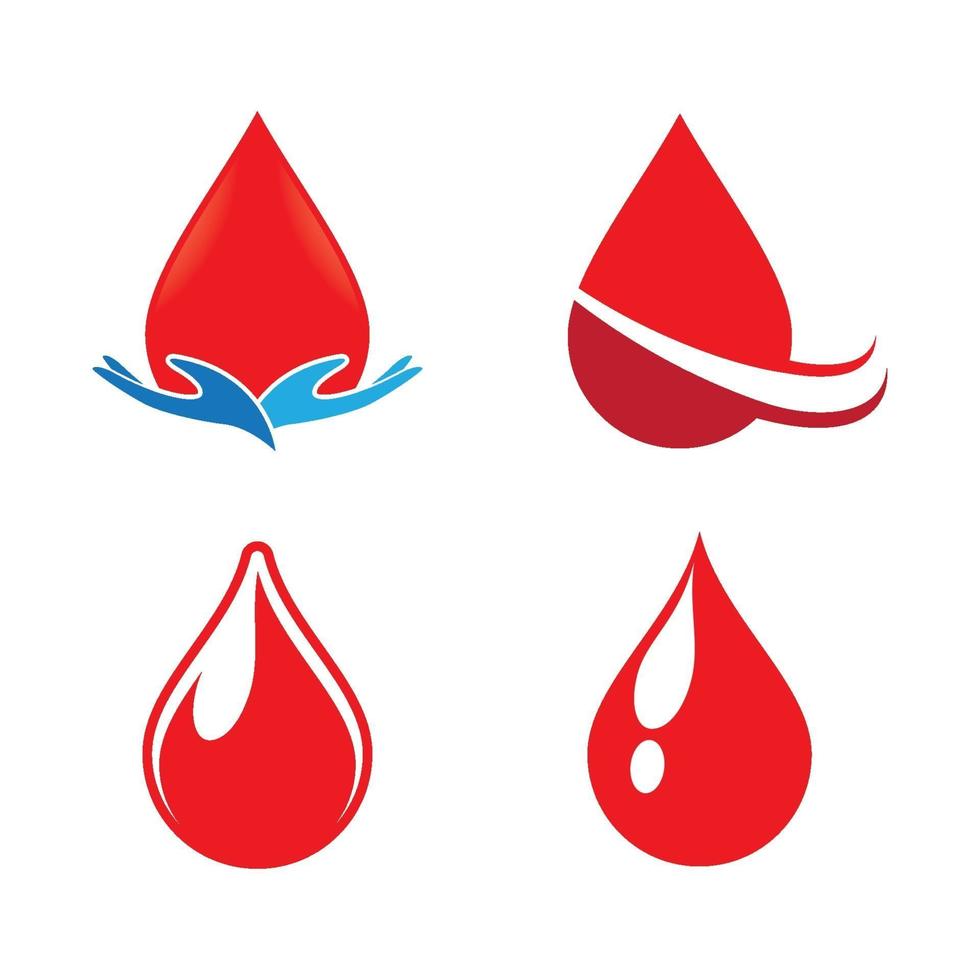 imagens de logotipo de gota de sangue vetor