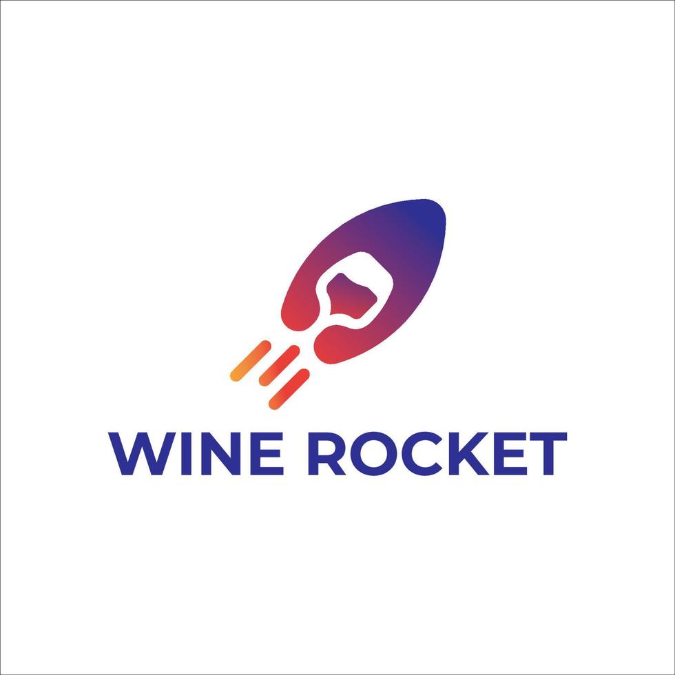 vinho foguete logotipo vetor