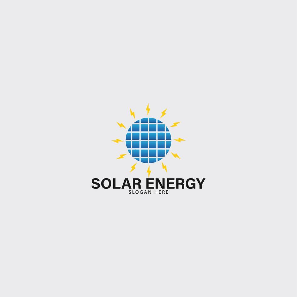 solar painel elétrico energia companhia logotipo vetor