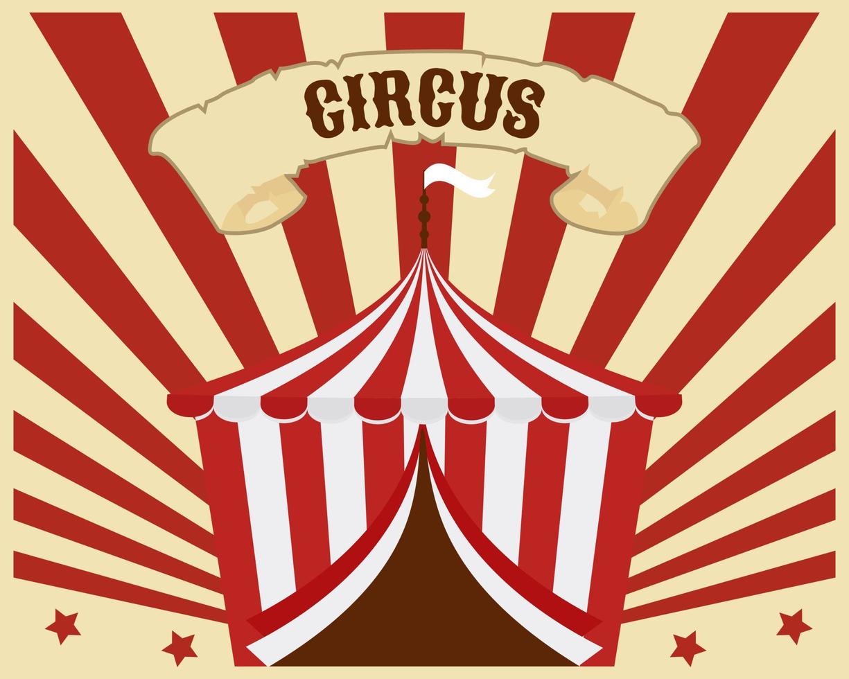circo poster. vintage circo poster, circo em listrado arco Iris fundo com estrelas. colorida ilustração, bandeira, folheto, vetor