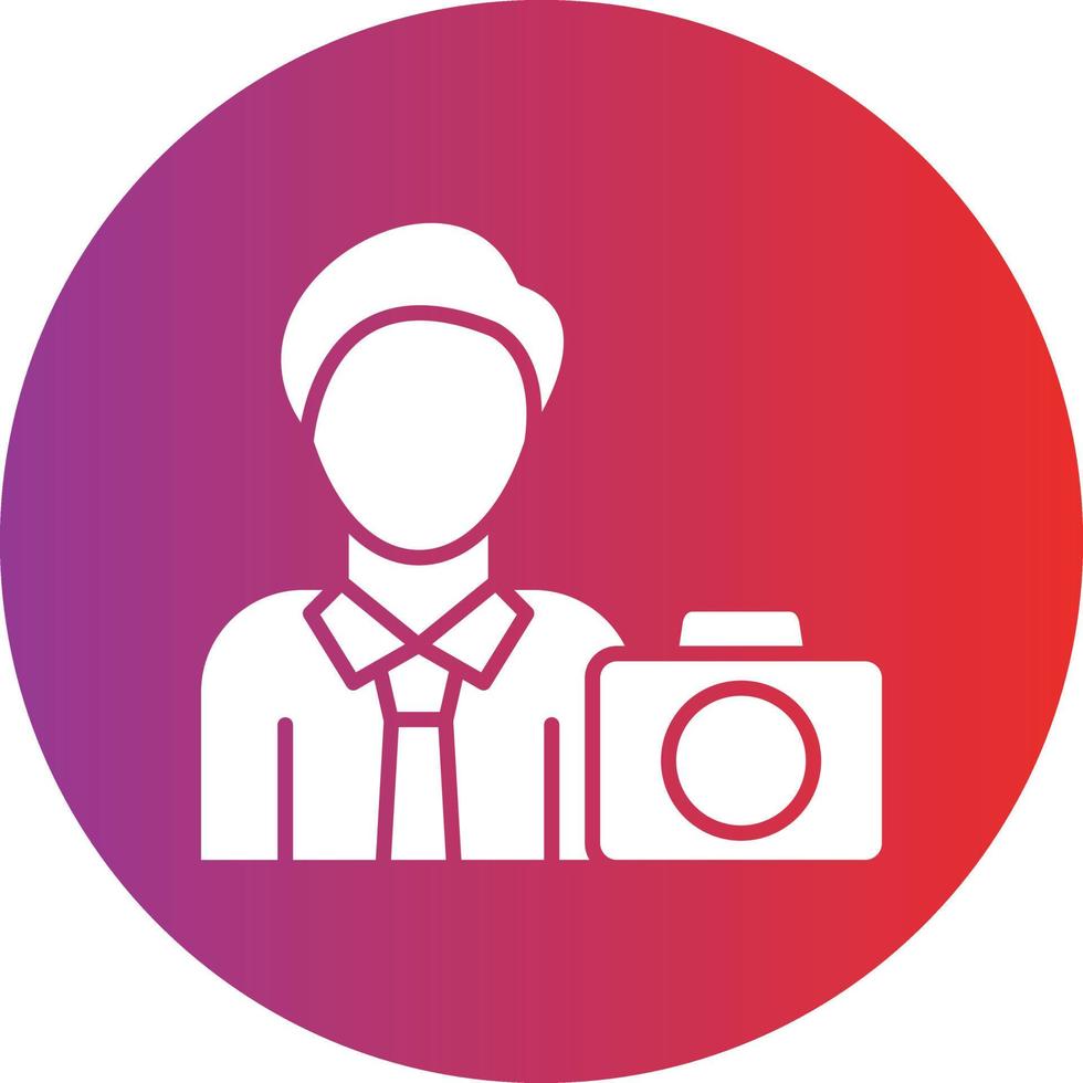 vetor Projeto cameraman ícone estilo