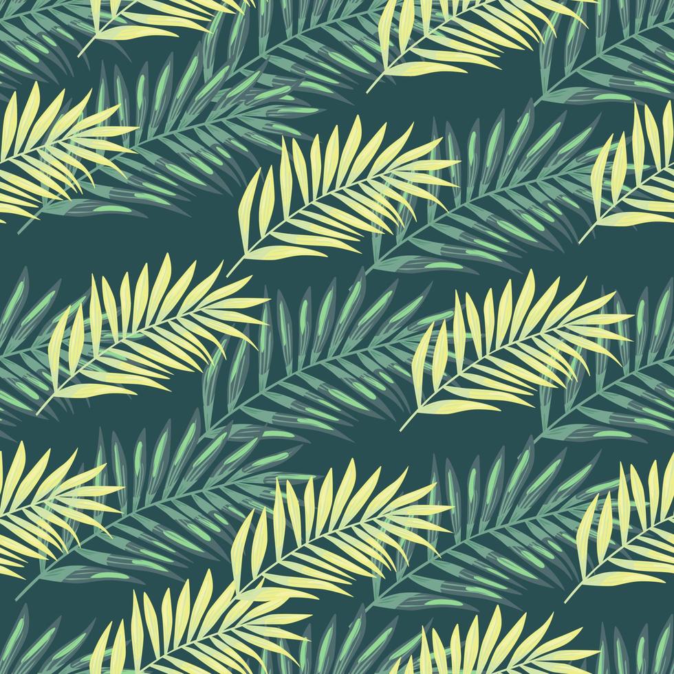 abstrato exótico plantar desatado padronizar. tropical Palma folhas padronizar. samambaia folha papel de parede. botânico textura. floral fundo. vetor