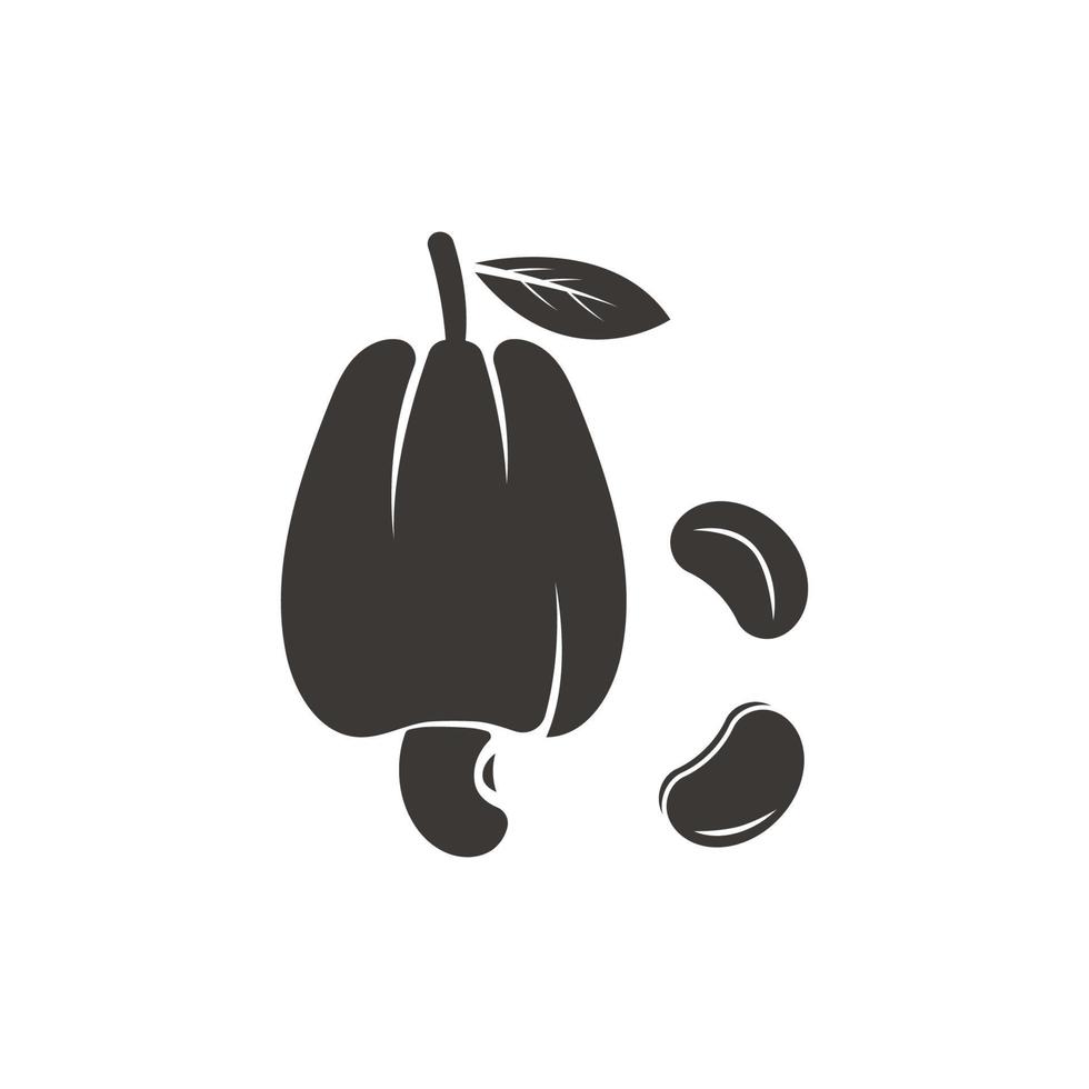 caju fruta vetor ilustração logotipo modelo