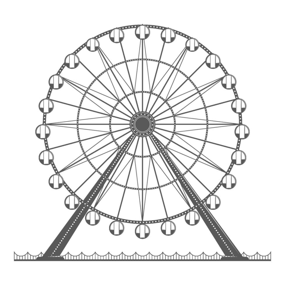 ilustração da roda gigante vetor