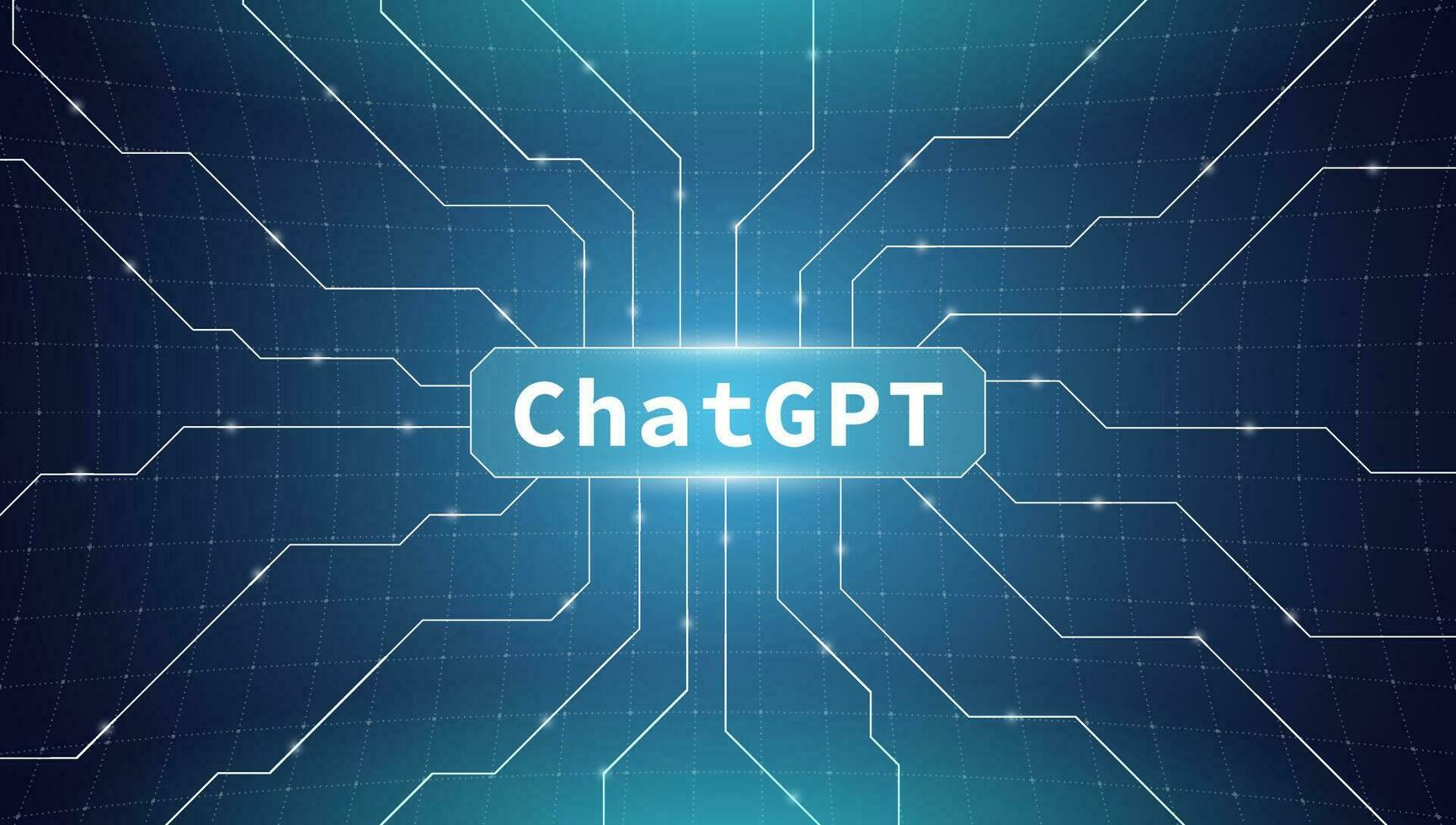 moderno vetor bandeira chatgpt. alimentado por IA chatbot utilizando aberto gpt tecnologia e artificial geral inteligência conceito para desatado digital comunicação. eps ilustração