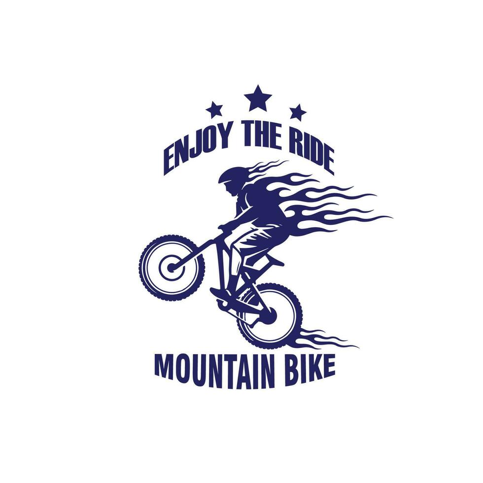 logotipo montanha bicicleta vetor ilustração