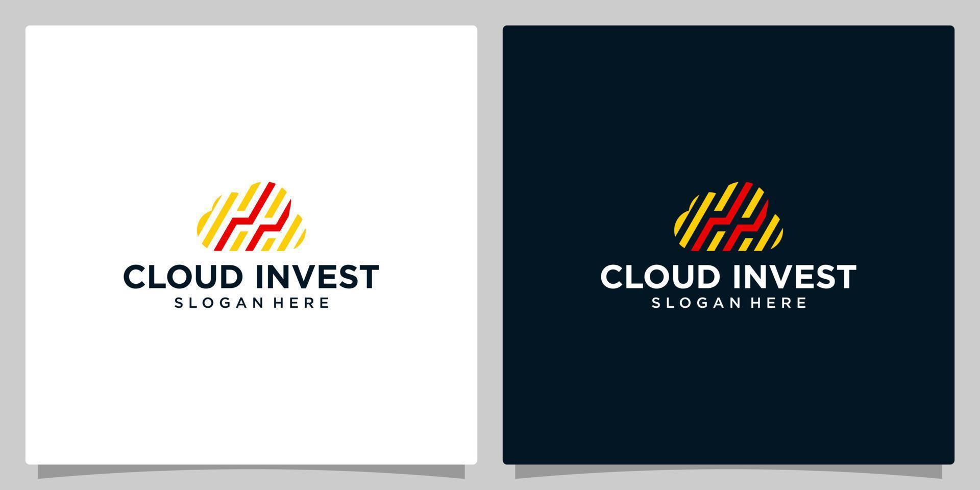 criativo nuvem logotipo com linha e símbolo para moderno marketing, analítico logotipo gráfico Projeto vetor ilustração. símbolo, ícone, criativo