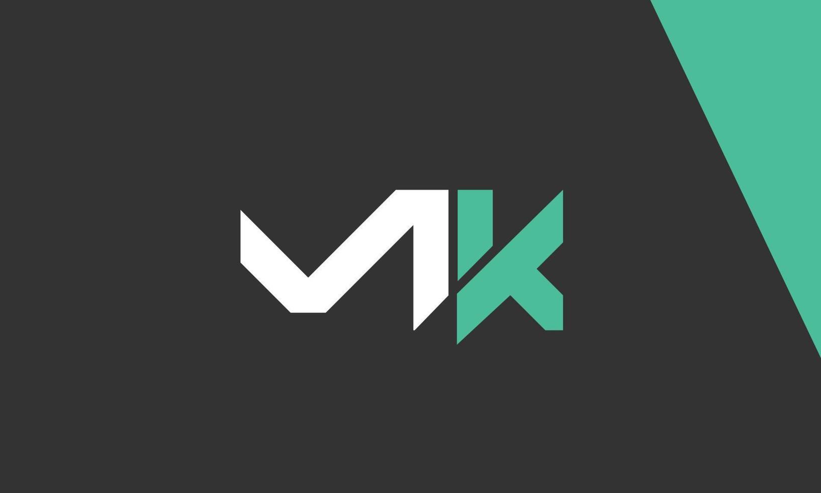 letras do alfabeto iniciais monograma logotipo mk, km, m e k vetor