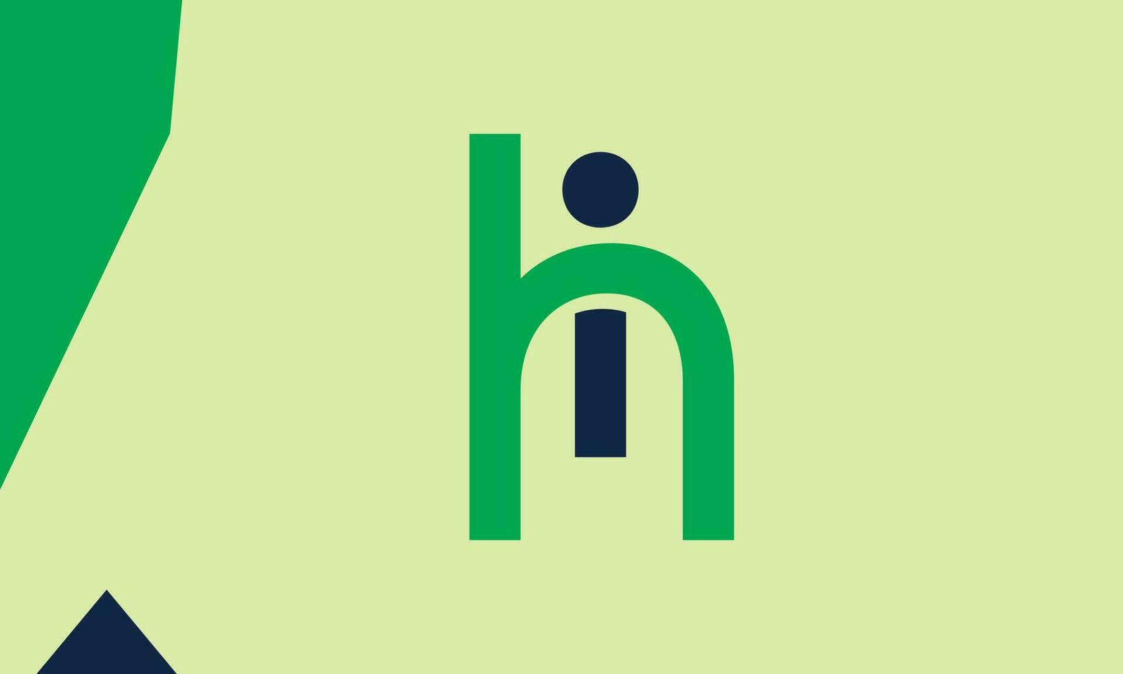 letras do alfabeto iniciais monograma logotipo oi, ih, h e i vetor