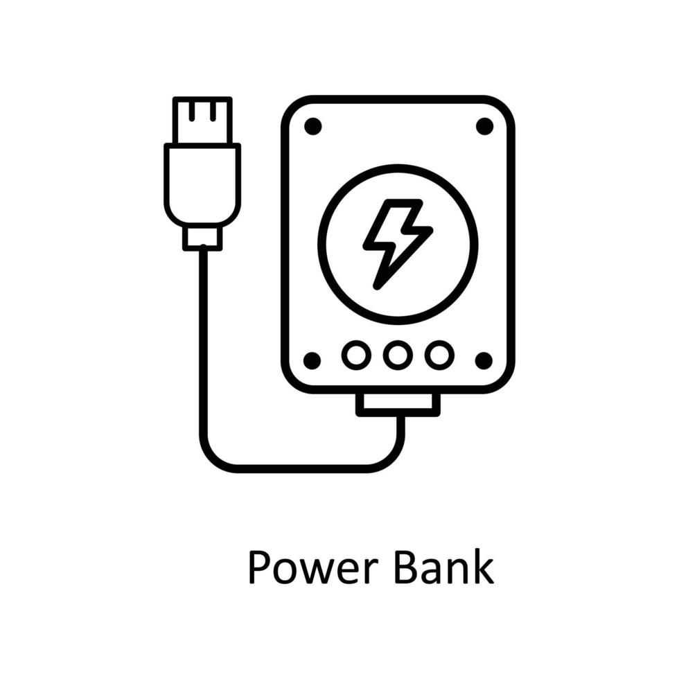 poder banco vetor esboço ícones. simples estoque ilustração estoque