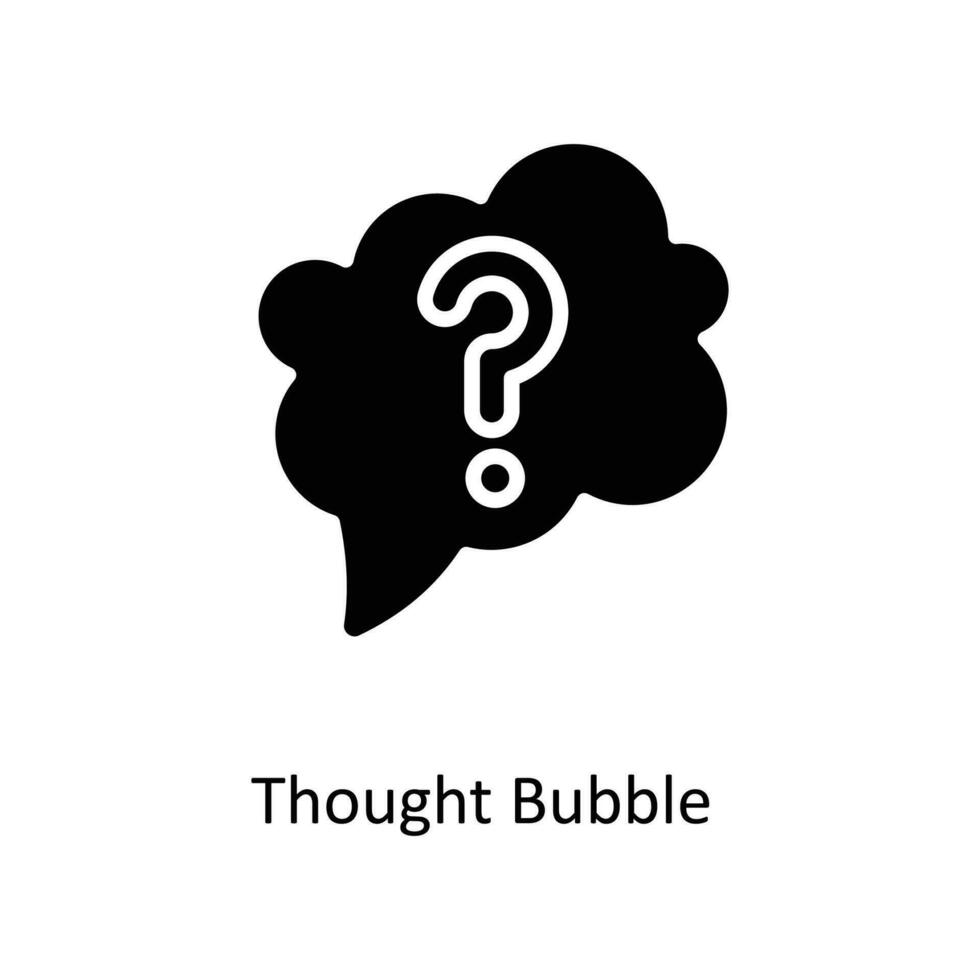 pensamento bolha vetor sólido ícones. simples estoque ilustração estoque