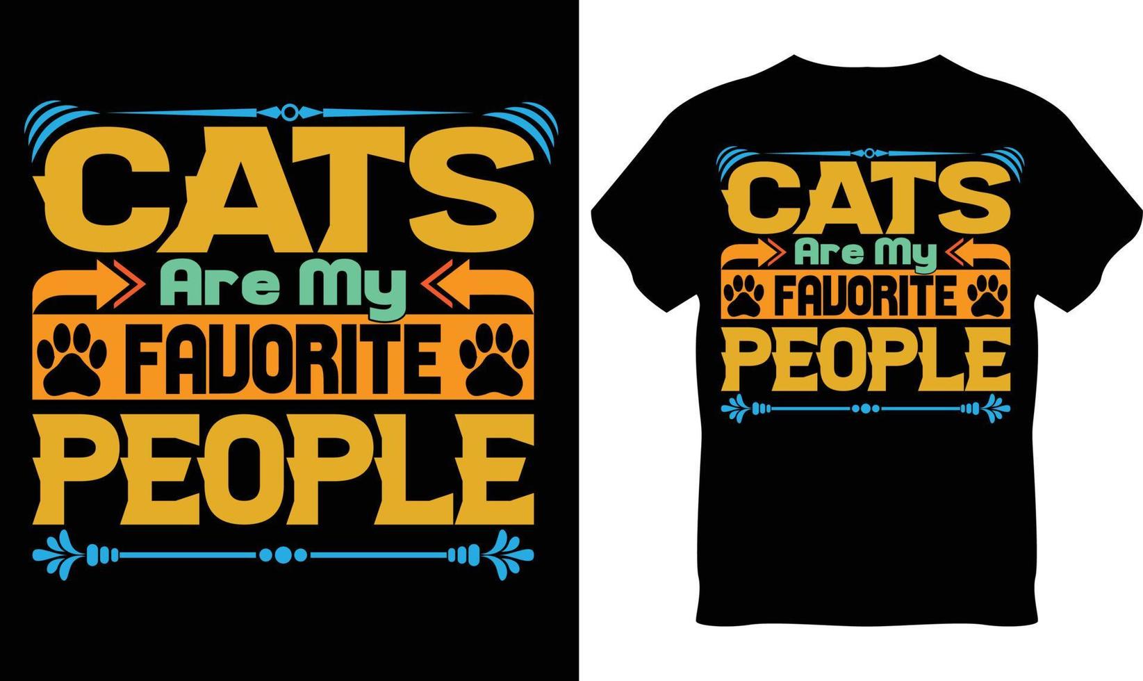 design de camiseta amante de gatos vetor