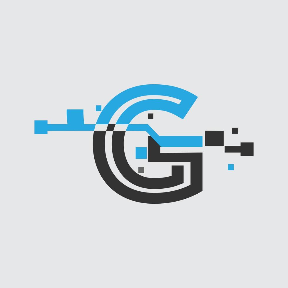 criativo carta g para tecnologia logotipo vetor