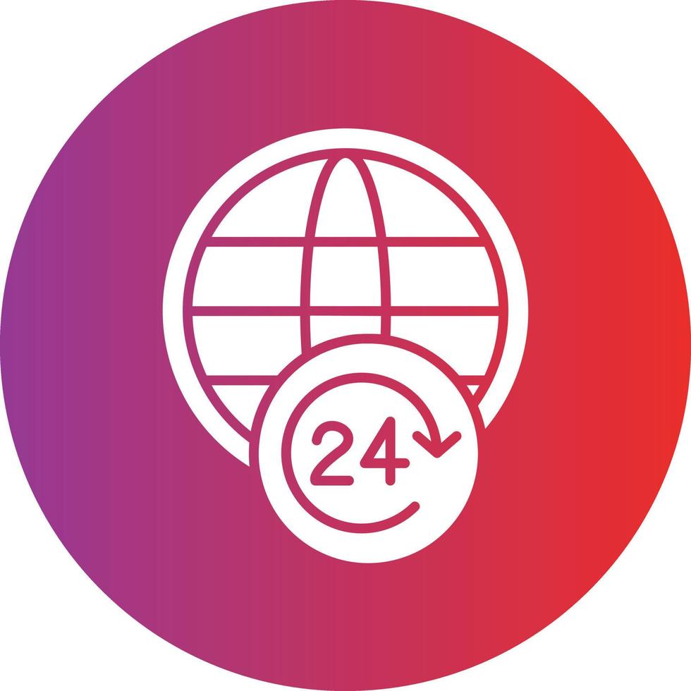 vetor Projeto 24 horas aberto ícone estilo