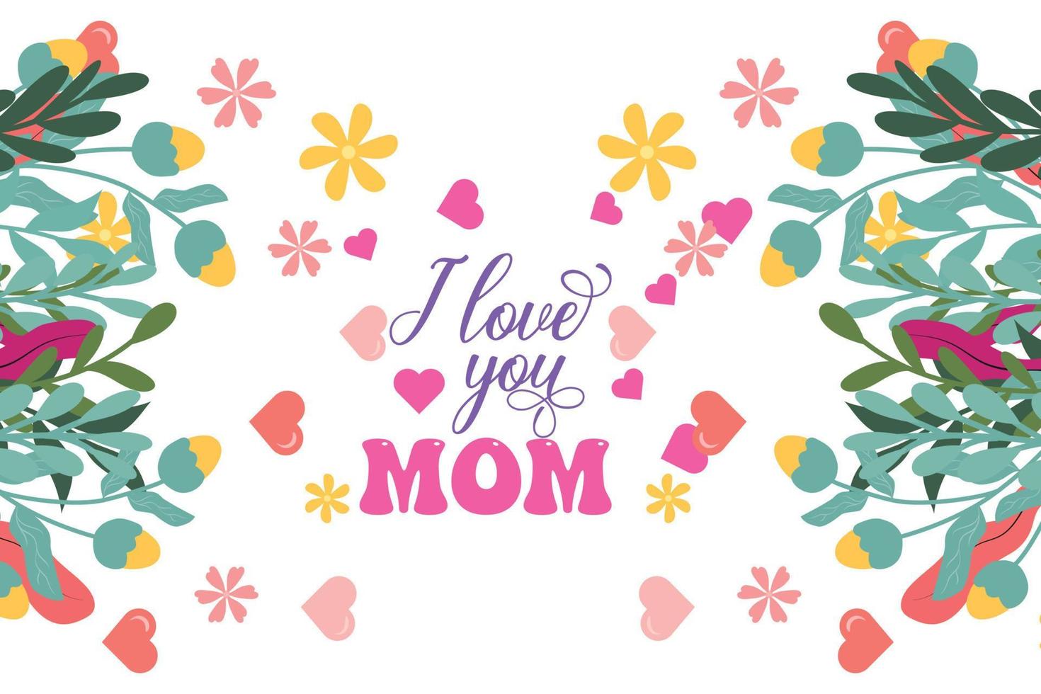 feliz mães dia celebração cumprimento cartão fundo mãe e criança amor vetor