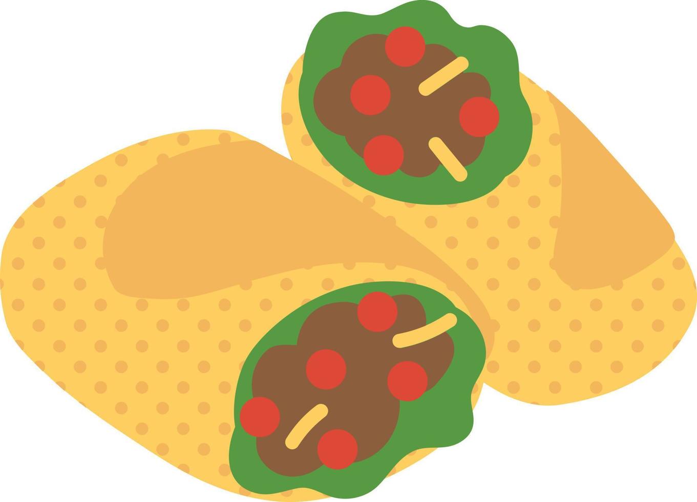 delicioso burrito velozes Comida ícone vetor ilustração