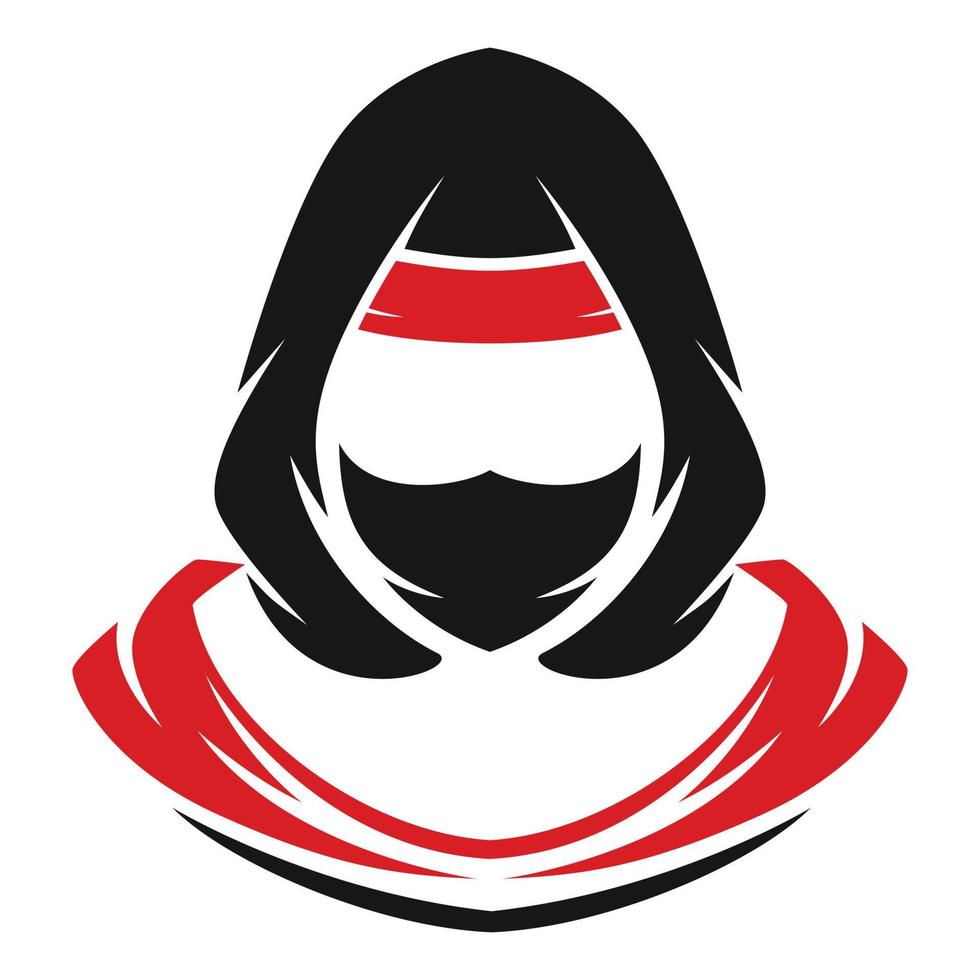 vetor de logotipo ninja