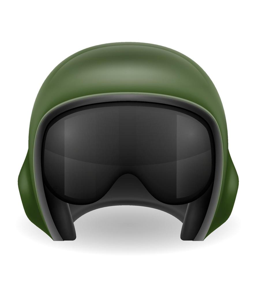 moderno piloto capacete para uma lutador ou combate helicóptero vetor ilustração isolado em branco fundo