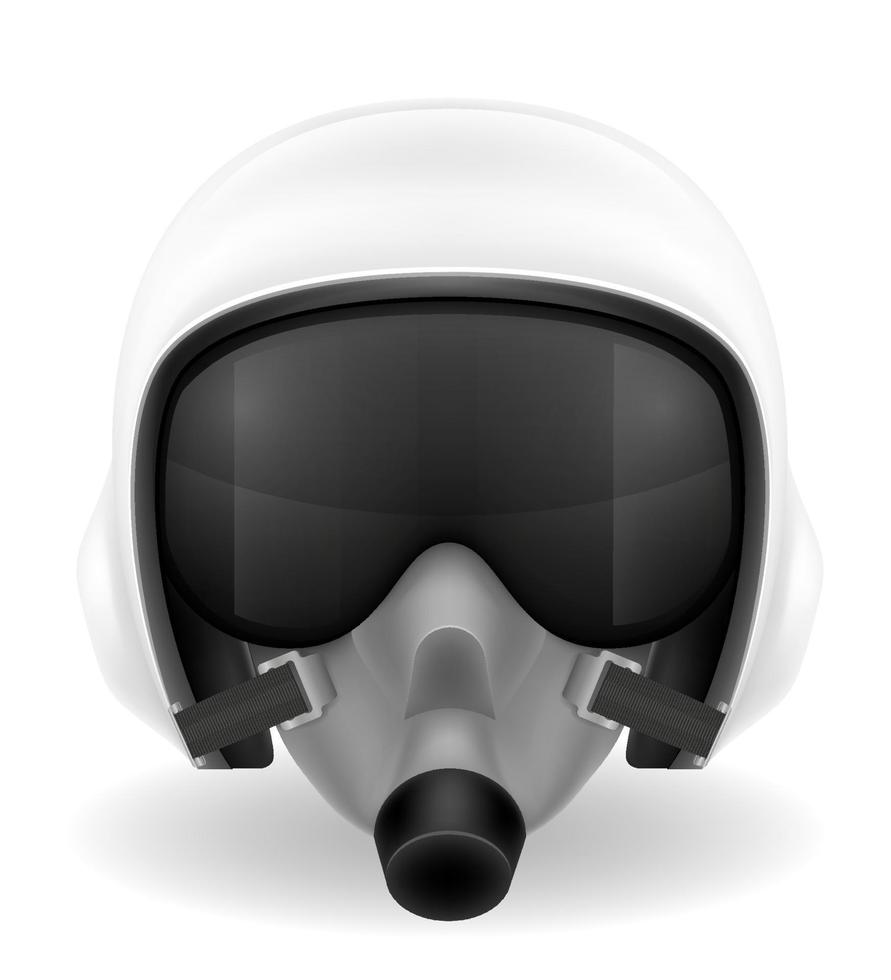 moderno piloto capacete para uma lutador ou combate helicóptero vetor ilustração isolado em branco fundo